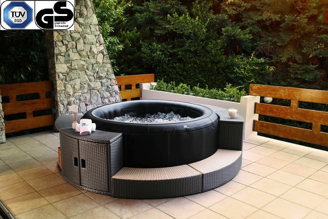 MSpa Whirlpool Premium CAMARO P-CA063 neustes Modell Outdoor Pool XXL 6 Personen inkl. Ozon / 138 Luftdüsen / winterfest