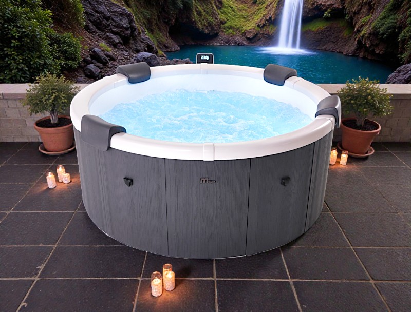 MSpa Whirlpool DENVER 2026 inkl. App, LED, 8 Hydromassagedüsen, 130 Luftdüsen