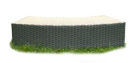 MSpa Einstiegstreppe Treppe Handtuchablage Rattan Optik runder Whirlpool zweifarbig B0301941