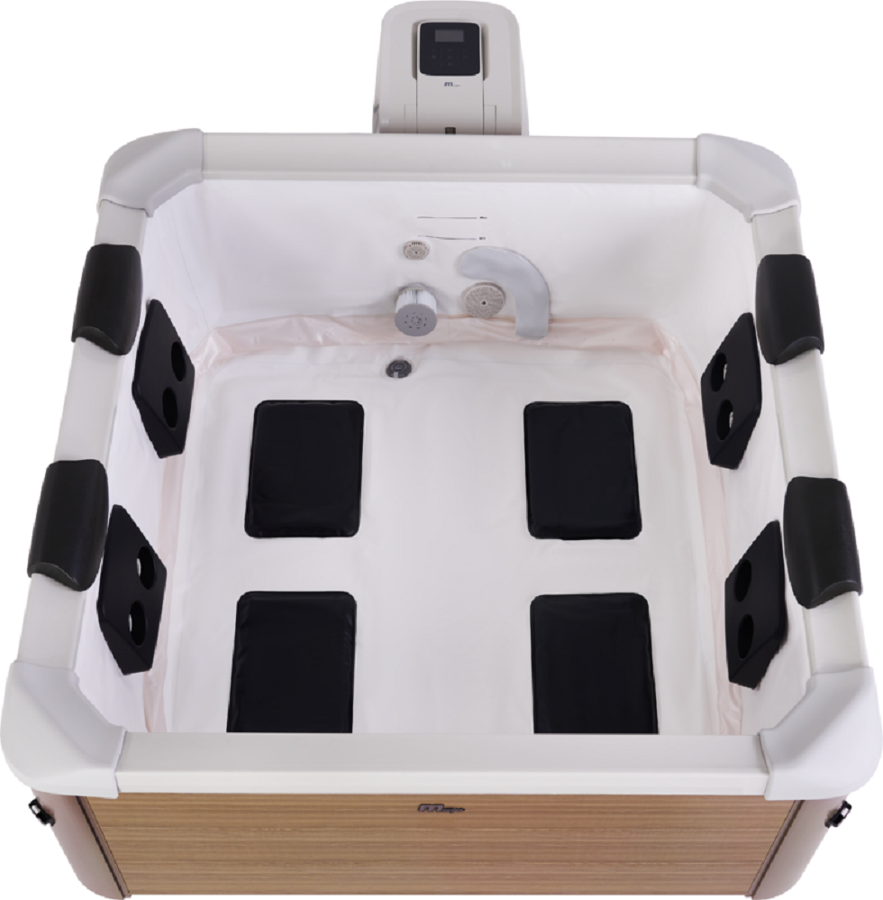 MSpa Whirlpool  Oslo AMBER Aero Modell 2027 160 cm inkl. LED, WiFi, UVC - 120 Luftdüsen, 8 Hydromassagedüsen
