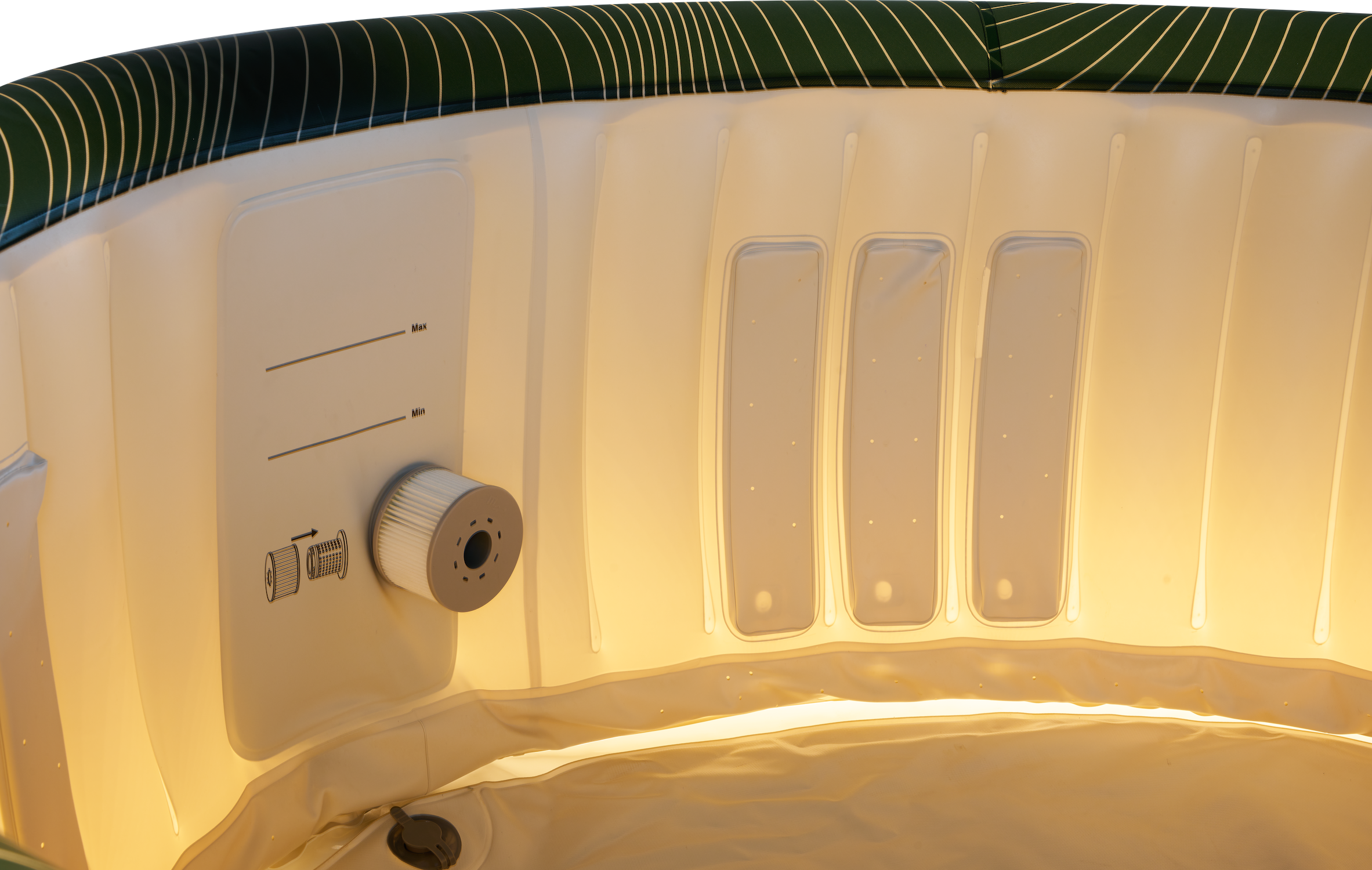 MSPA aufblasbarer Whirlpool METEOR neustes Modell 2027 inkl. UVC / LED / 164 Luftdüsen - Outdoor Pool XXL 6 Personen
