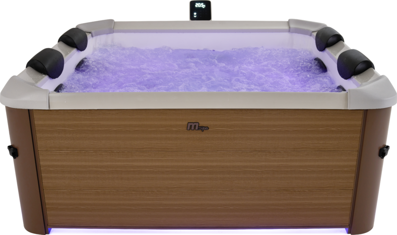 MSpa Whirlpool  Oslo AMBER Aero Modell 2027 160 cm inkl. LED, WiFi, UVC - 120 Luftdüsen, 8 Hydromassagedüsen