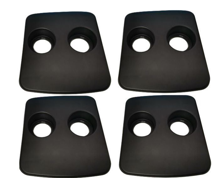 MSpa verbesserte Rückenpolster 4er Set für FRAME Whirlpools OSLO inkl. Wechseltool - Farbe: Schwarz, B9301995