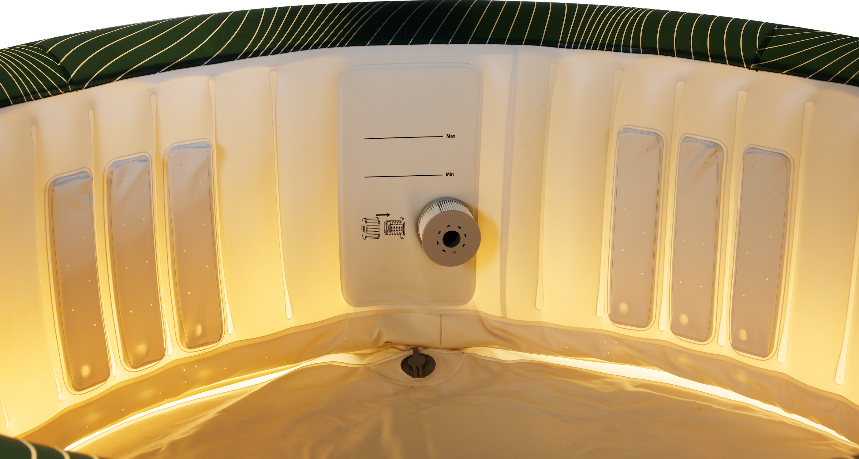 MSPA aufblasbarer Whirlpool METEOR neustes Modell 2027 inkl. UVC / LED / 164 Luftdüsen - Outdoor Pool XXL 6 Personen