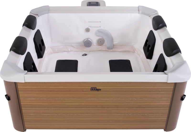 MSpa Whirlpool AMBER inkl. LED, WiFi, UVC - 120 Luftdüsen // 8 Hydromassagedüsen
