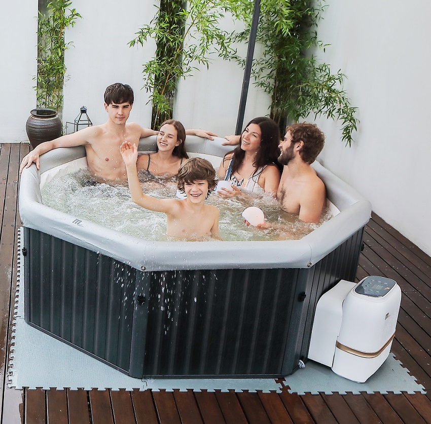 MSpa Whirlpool TUSCANY neu Modell 2024 Frame Outdoor Pool XXL 6 Personen App-Steuerung F-TU062W