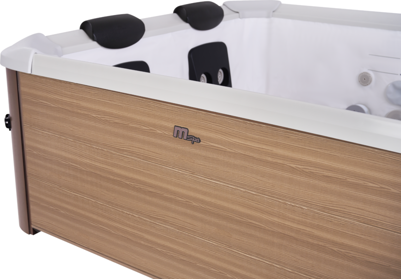 MSpa Whirlpool AMBER inkl. LED, WiFi, UVC - 120 Luftdüsen // 8 Hydromassagedüsen