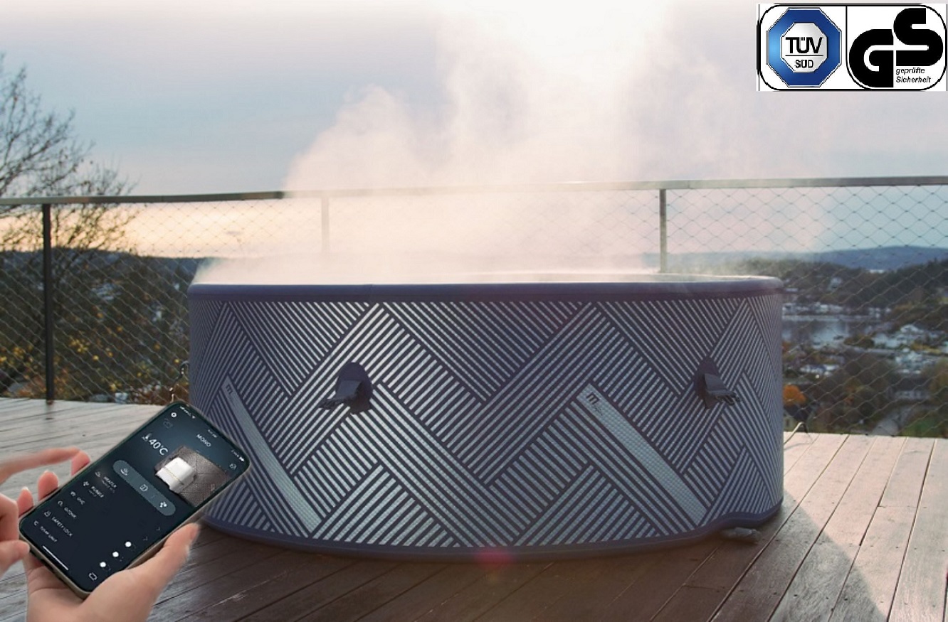 NEU! MSpa Whirlpool FRAME NAVAL 2022 inkl. APP-Steuerung DROP-STITCH Indoor & Outdoor Pool