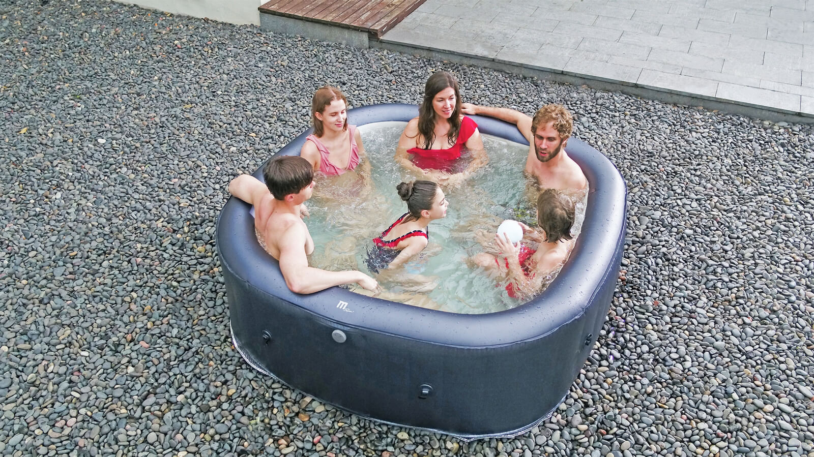 MSpa Muse Whirlpool Otium aufblasbar für 6 Personen - M-OT061 Indoor + Outdoor-Whirlpool