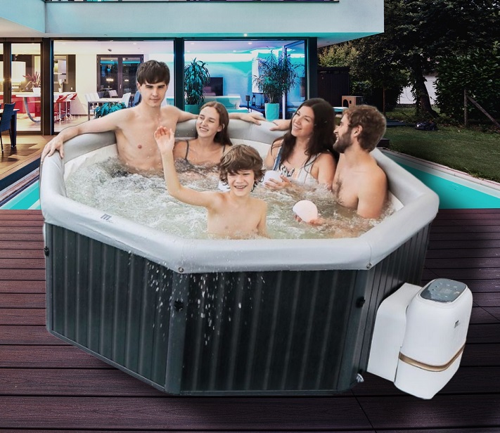 MSpa Whirlpool TUSCANY neu Modell 2024 Frame Outdoor Pool XXL 6 Personen App-Steuerung F-TU062W