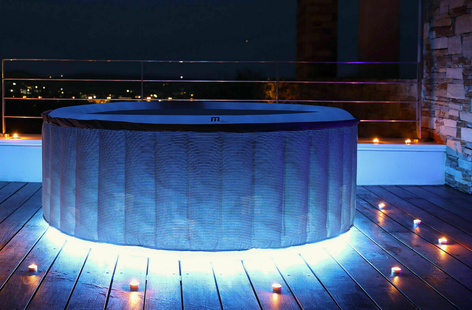 Aufblasbarer Whirlpool neu Modell 2024 MSPA Starry Outdoor Pool XXL 6 Personen LED