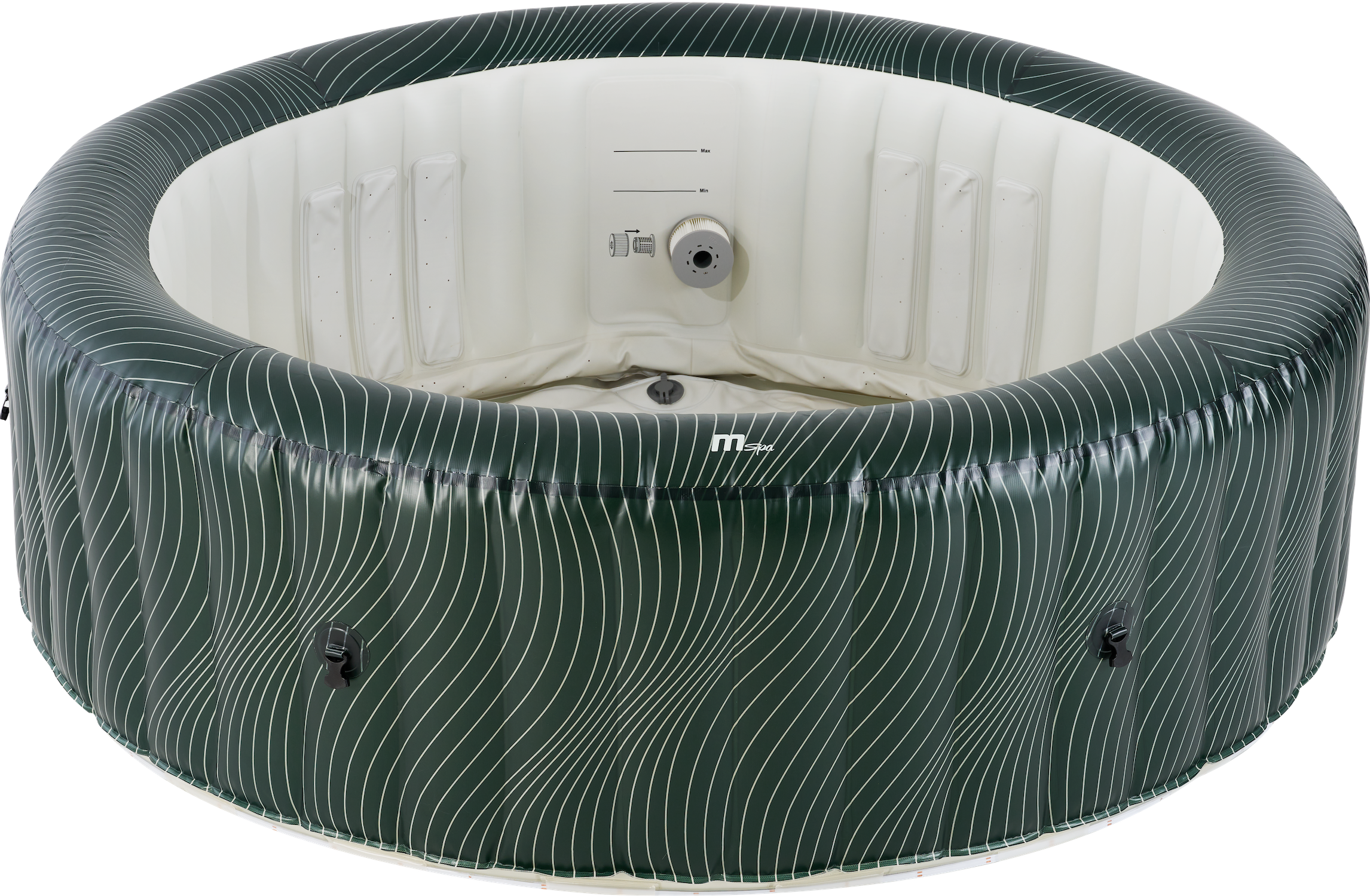 MSPA aufblasbarer Whirlpool METEOR neustes Modell 2027 inkl. UVC / LED / 164 Luftdüsen - Outdoor Pool XXL 6 Personen