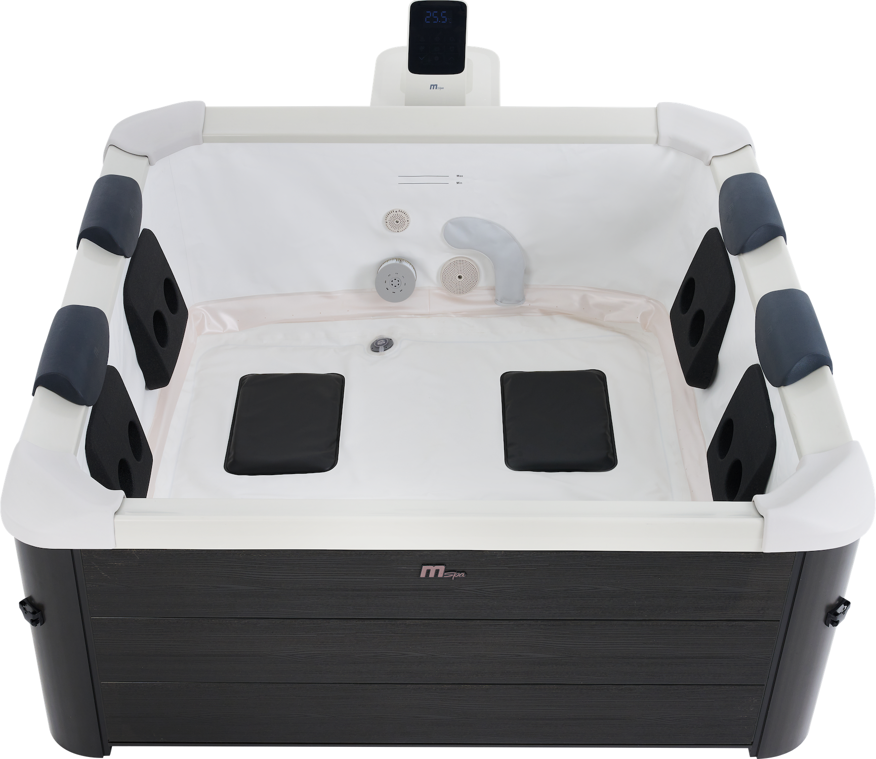 MSpa Whirlpool OSLO PLUS XXL 180 x 180 cm - NEUSTES Modell 2025 - inkl. WiFi, LED, UVC