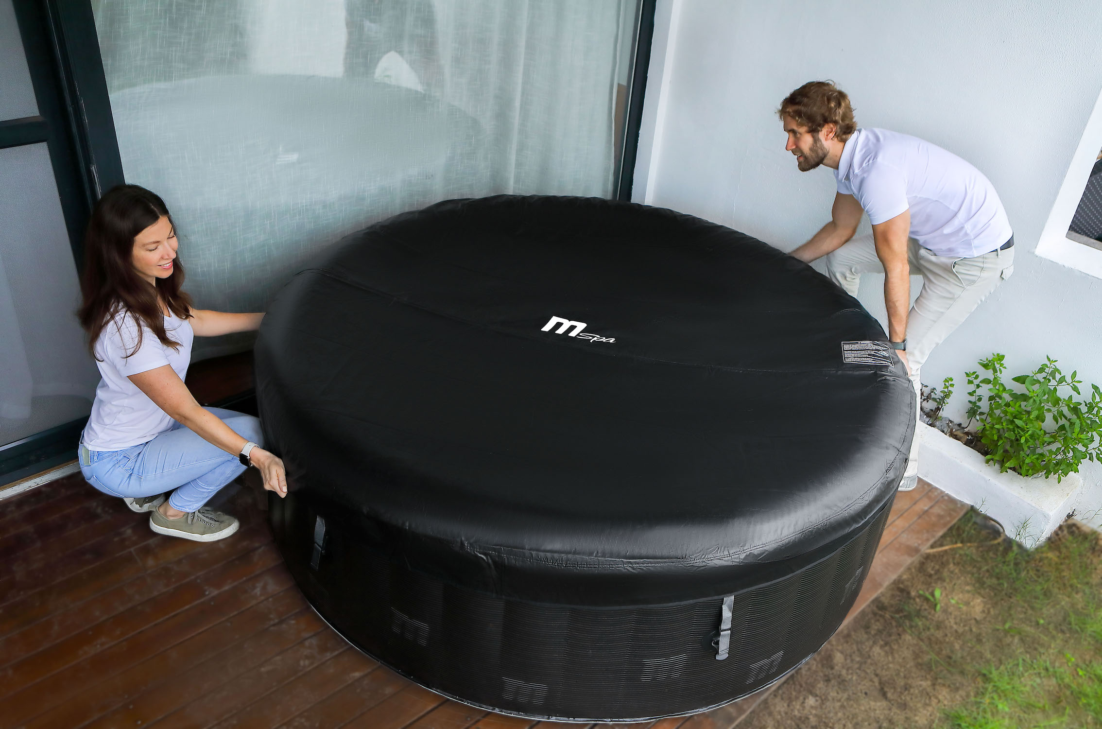 Aufblasbarer Whirlpool neu Modell 2023 MSPA Starry Outdoor Pool XXL 6 Personen LED