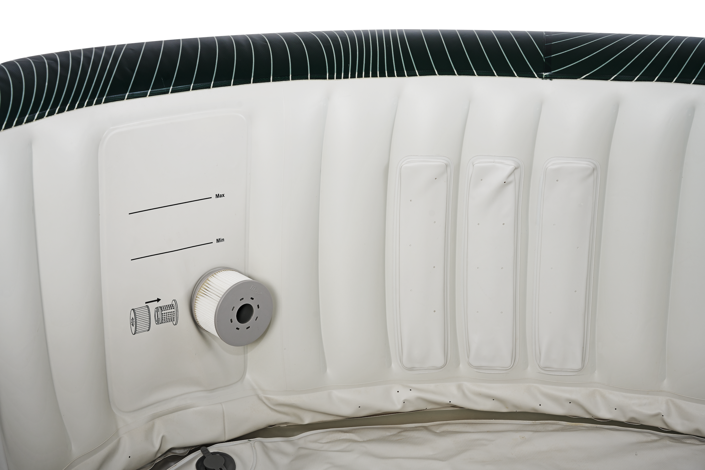 MSPA aufblasbarer Whirlpool METEOR neustes Modell 2027 inkl. UVC / LED / 164 Luftdüsen - Outdoor Pool XXL 6 Personen