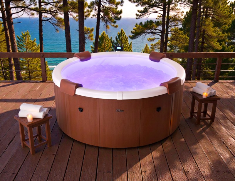 MSpa Whirlpool ROVA 2026 inkl. App, LED, 8 Hydromassagedüsen, 130 Luftdüsen